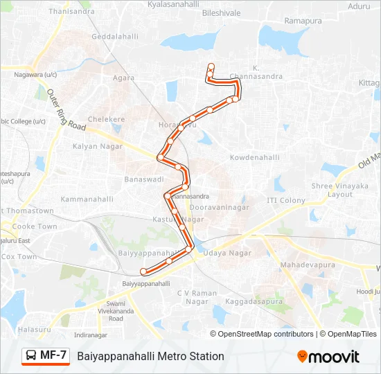 MF-7 Bus Line Map
