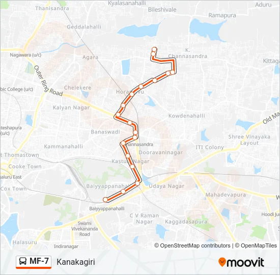 MF-7 Bus Line Map