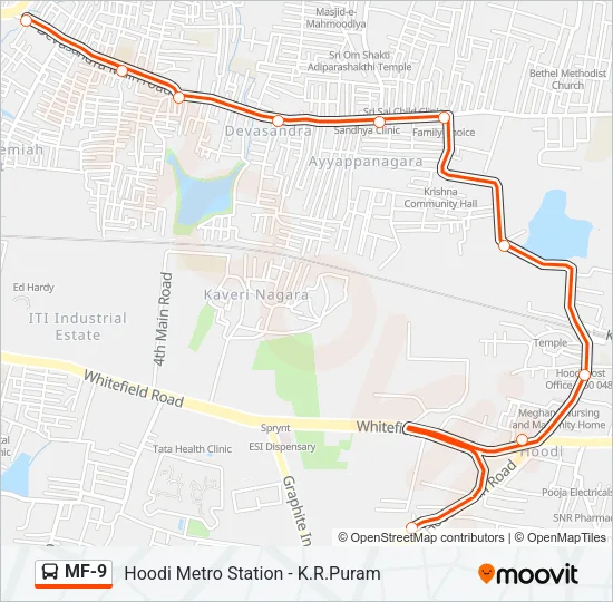 MF-9 Bus Line Map