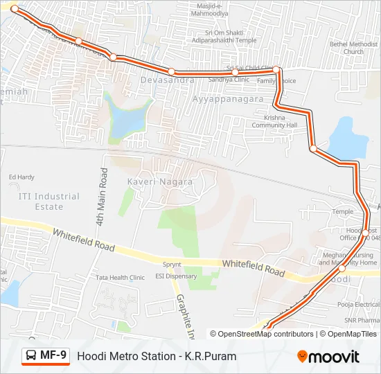 MF-9 Bus Line Map