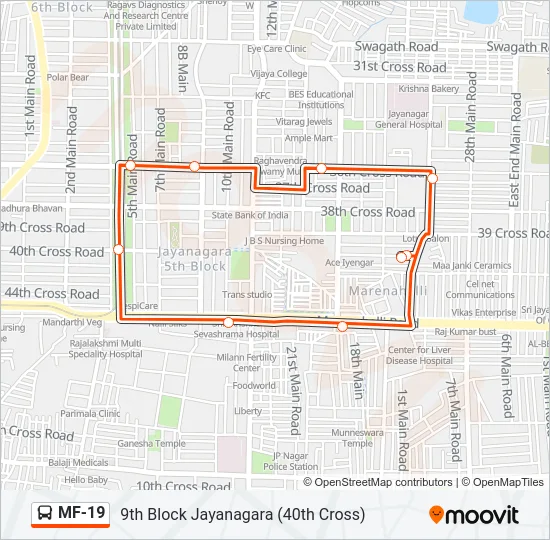 MF-19 Bus Line Map
