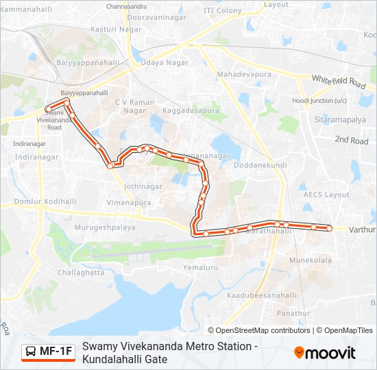 MF-1F Bus Line Map