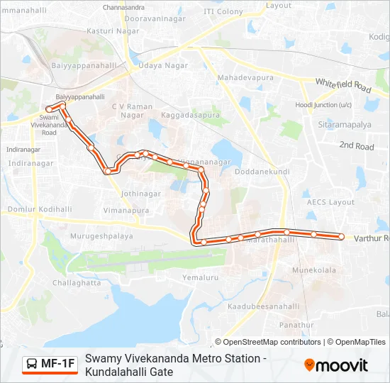 MF-1F Bus Line Map