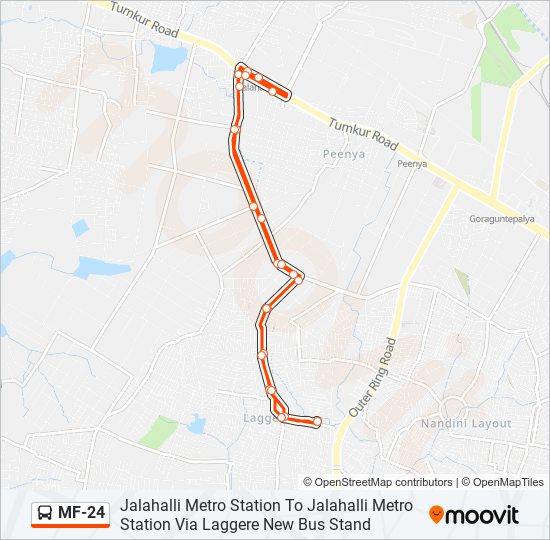 MF-24 bus Line Map