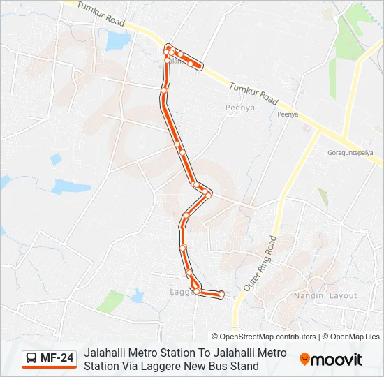 MF-24 Bus Line Map