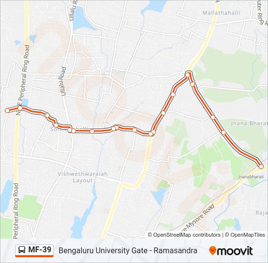 MF-39 bus Line Map