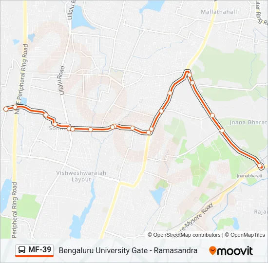 MF-39 Bus Line Map