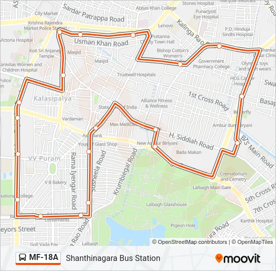 MF-18A Bus Line Map