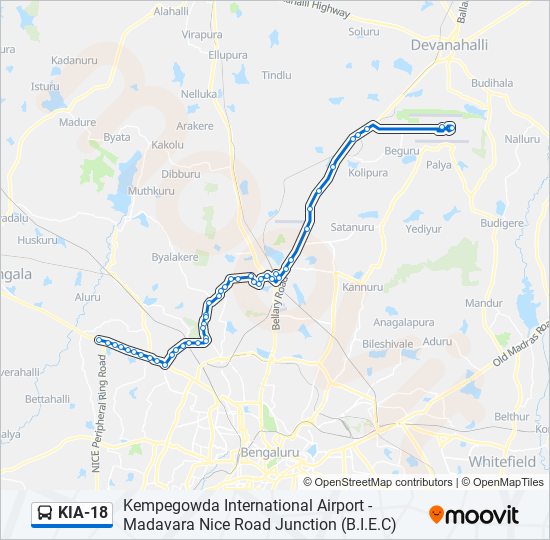 KIA-18 bus Line Map