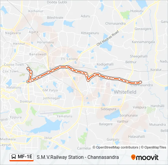 MF-1E Bus Line Map