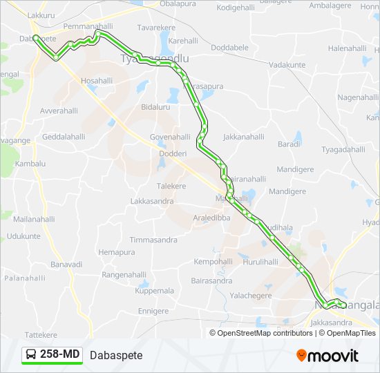 258-MD Bus Line Map