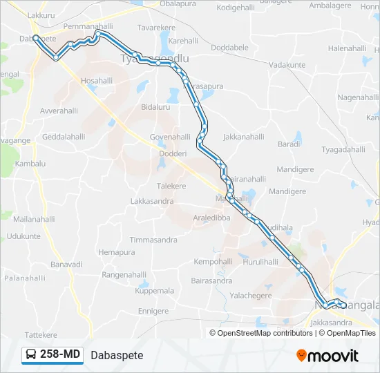 258-MD Bus Line Map