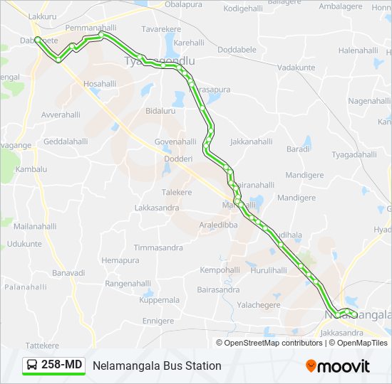 258-MD bus Line Map