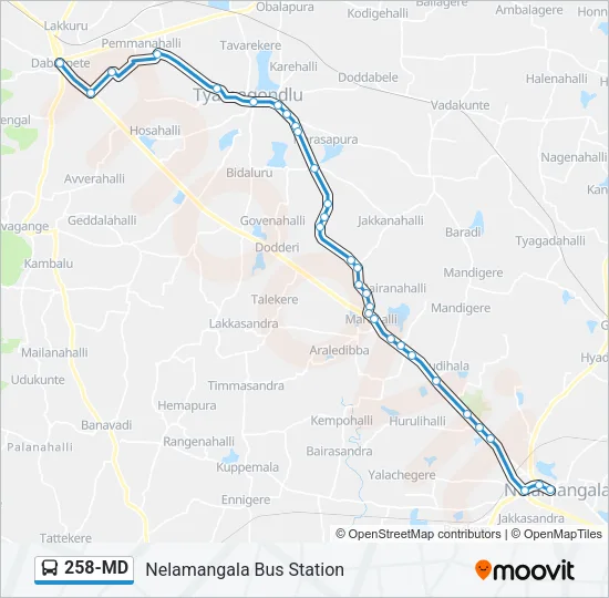 258-MD Bus Line Map