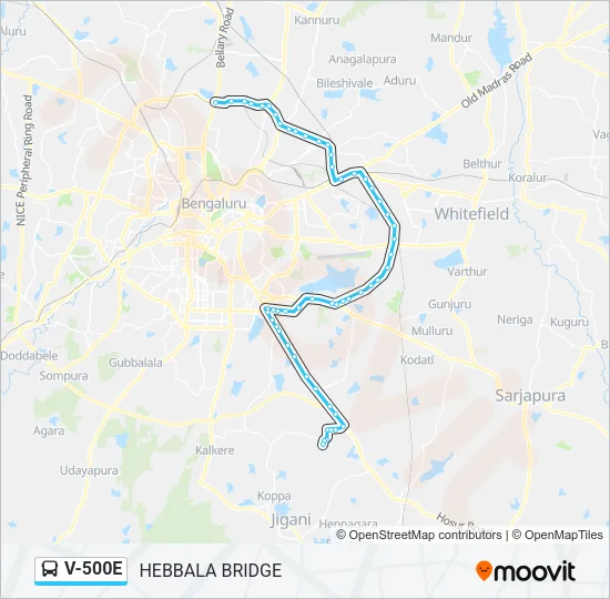 V-500E Bus Line Map