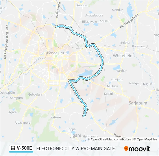 V-500E Bus Line Map