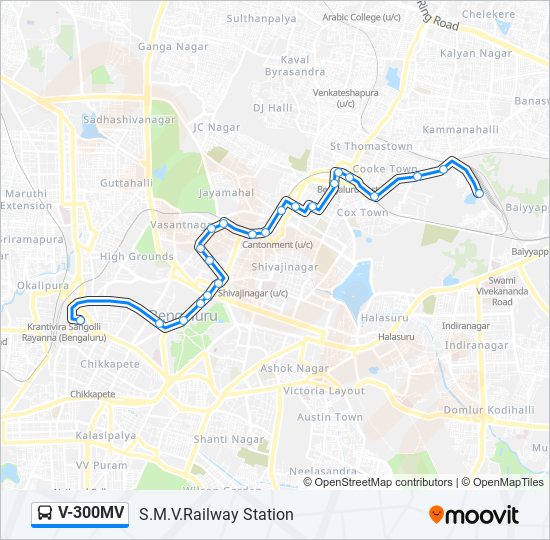 V-300MV bus Line Map