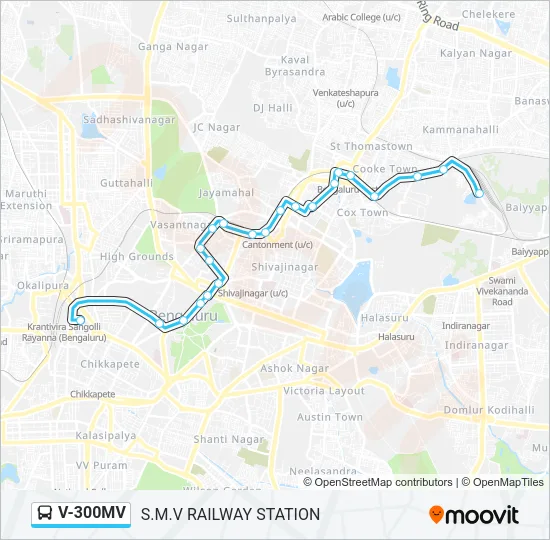 V-300MV Bus Line Map