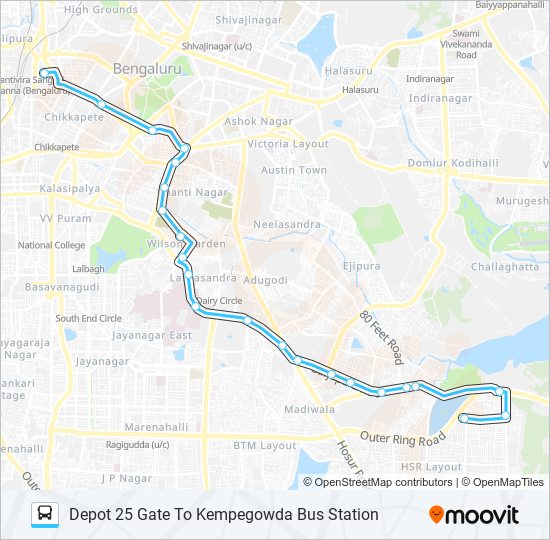 V-342F D25G-KBS bus Line Map