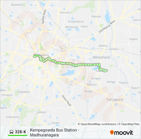 328-K Bus Line Map