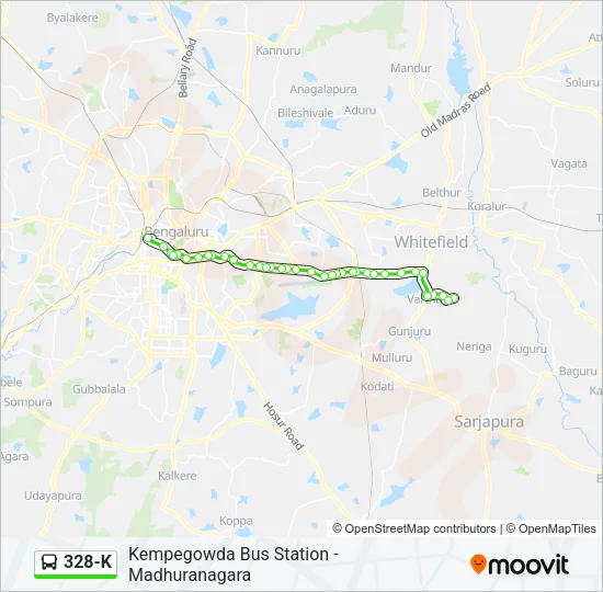 328-K Bus Line Map