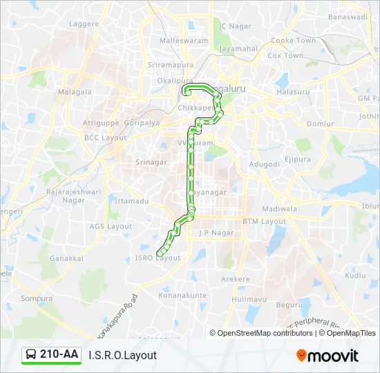 210-AA Bus Line Map