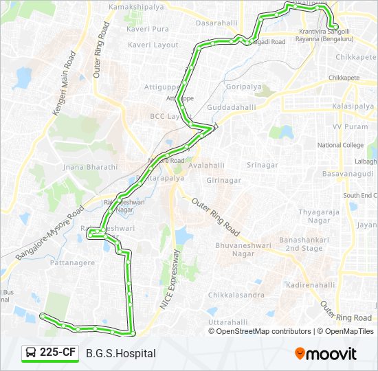 225-CF bus Line Map