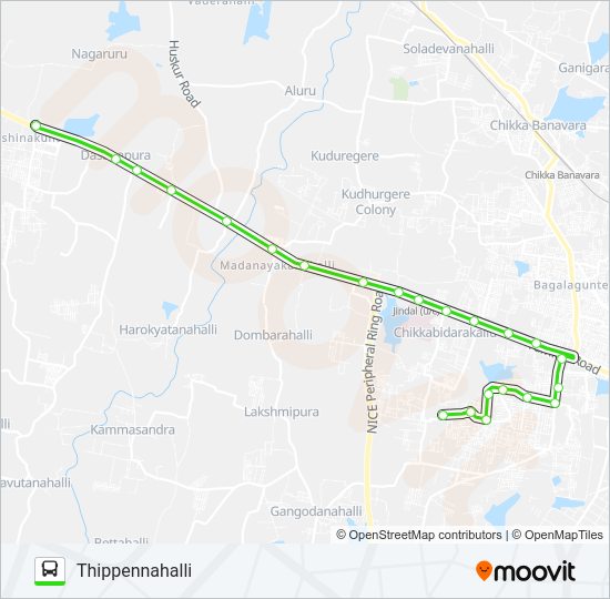 263-A ASK-TPH bus Line Map