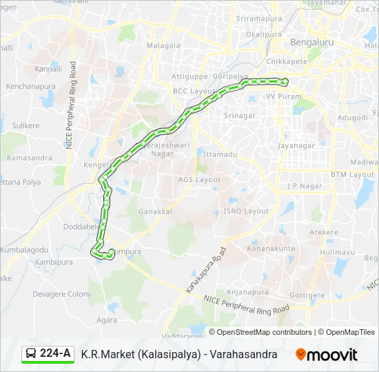 224-A Bus Line Map