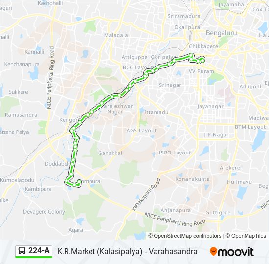 224-A bus Line Map