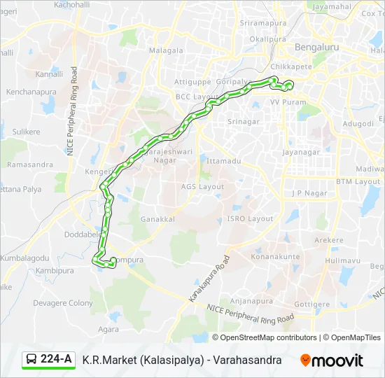 224-A Bus Line Map