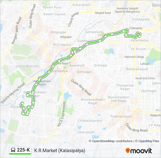 225-K Bus Line Map