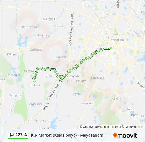 227-A Bus Line Map