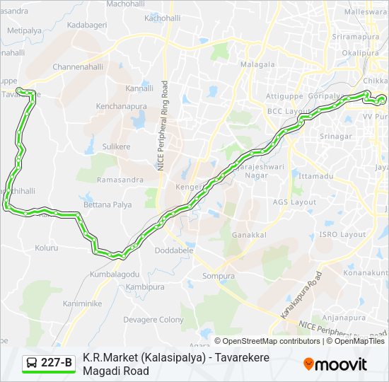 227-B Bus Line Map