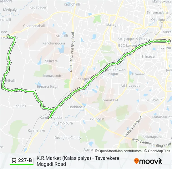 227-B Bus Line Map