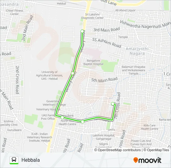 D14-HBLB Bus Line Map