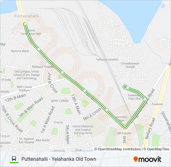 PTH-YHKOT bus Line Map