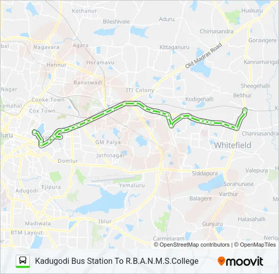 KDG-RBANMS Bus Line Map