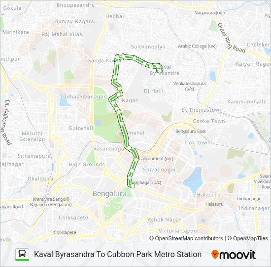 111 CMS-KBR Bus Line Map