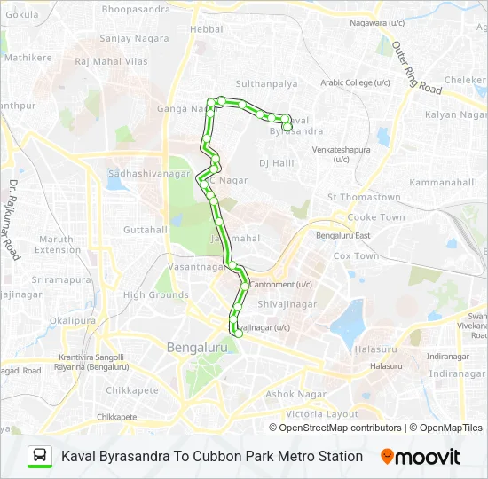 111 CMS-KBR Bus Line Map