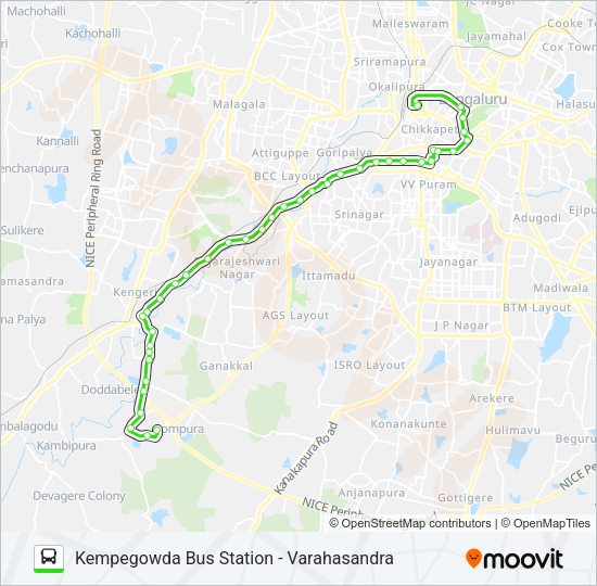 224-A KBS-VRS Bus Line Map