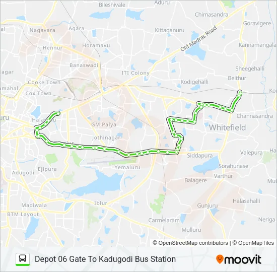 KBS-1I D6G-KDG Bus Line Map