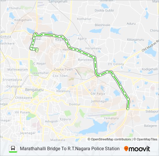 500-D MRHB-RTNP bus Line Map