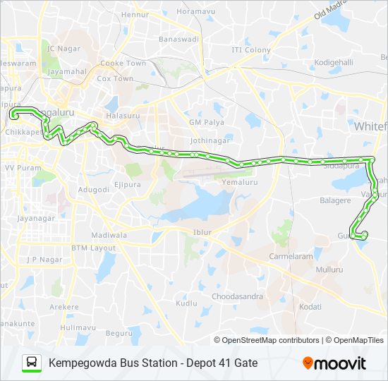 KBS-1K KBS-D41G bus Line Map