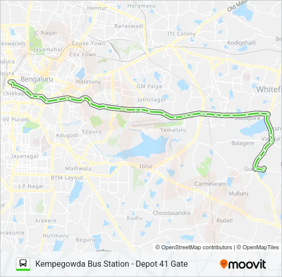 KBS-1K KBS-D41G Bus Line Map