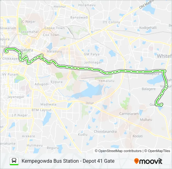 KBS-1K KBS-D41G Bus Line Map