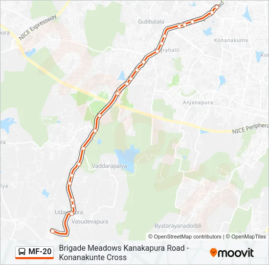 MF-20 Bus Line Map