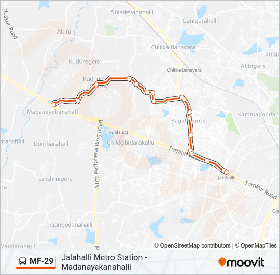 MF-29 Bus Line Map