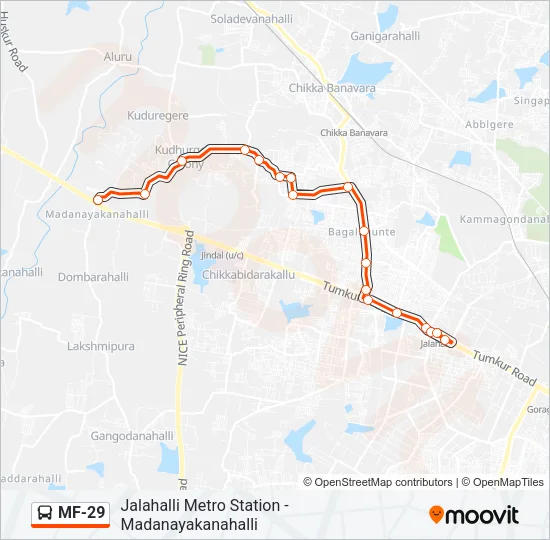MF-29 Bus Line Map