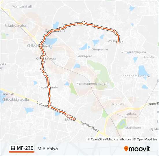 MF-23E Bus Line Map